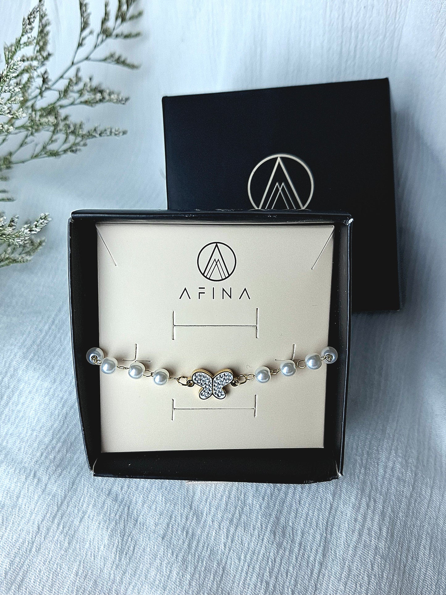 PULSERA MARIPOSA PERLA