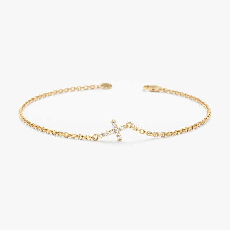 PULSERA CRUZ DE DIAMANTES | SEGUNDA COMPRA 50% OFF